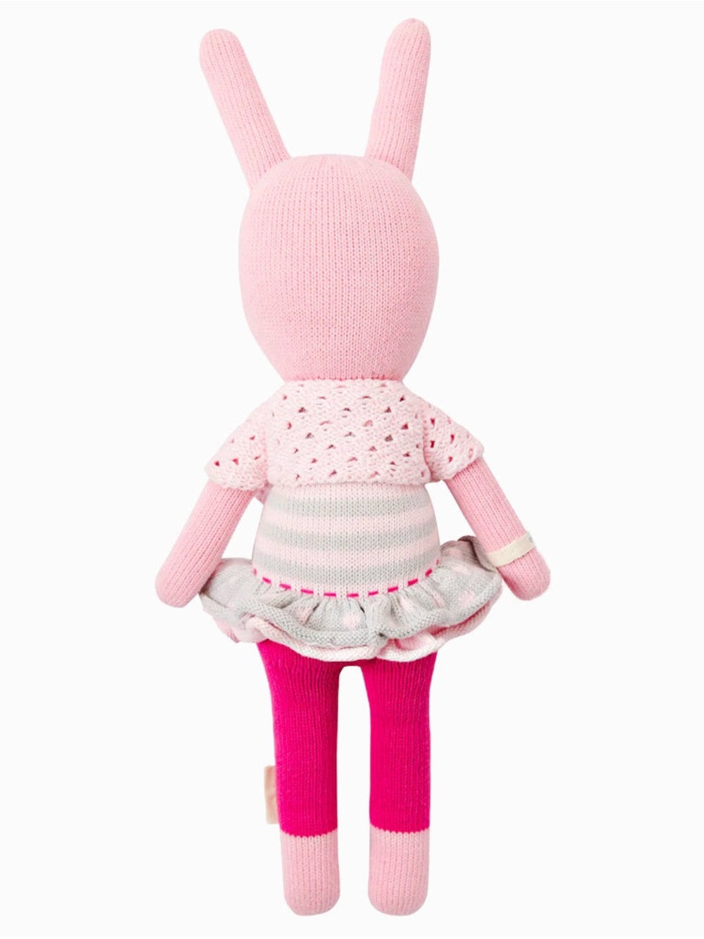 Cuddle + Kind Chloe The Bunny Pink Organic Cotton Plush - Picture 3 of 5